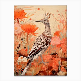 Roadrunner 3 Detailed Bird Painting Canvas Print