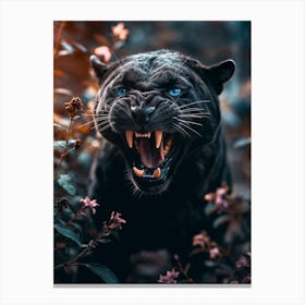 Black Panther Roar Canvas Print