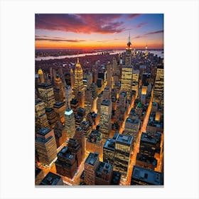 Towering Giants and Bustling Crowds Canvas Print