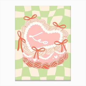 Leo Coquette Cake Canvas Print