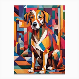 Geometric Dog 1 Canvas Print