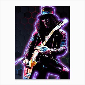 Slash Pop Neon Art Canvas Print