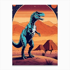 T-Rex In The Desert Canvas Print