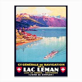Lake Geneva, Switzerland Canvas Print