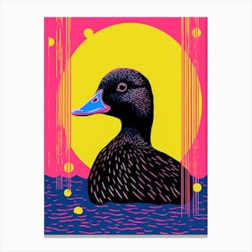 Duck Collage Colourful Geometric 3 Canvas Print