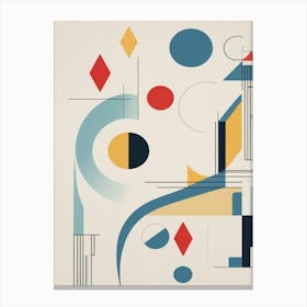 bauhaus geometric exhibition print 4 Canvas Print