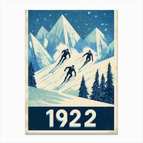 Aihrgdesign A Vintage Sports Poster Inspired By Winter Games 2 Lienzos