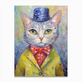 Stylish Cat Strokes; A Purrsonal Canvas Canvas Print