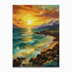 193.Golden sunset,San Francisco,USA. Canvas Print