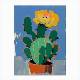 Flowering Cactus Canvas Print