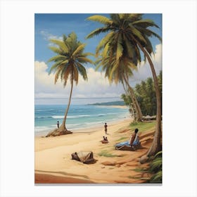 Day At The Beach art print Canvas Print