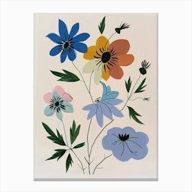 Painted Florals Nigella 2 Canvas Print