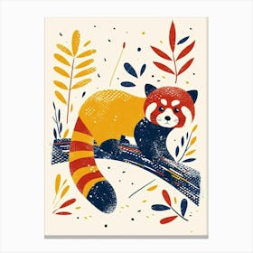 Yellow Red Panda 1 Canvas Print