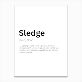 Sledge Definition Meaning Canvas Print