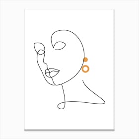 Face Of A Woman Canvas Print