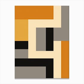 Abstract Angles; Mid Century Geometric Composition Canvas Print