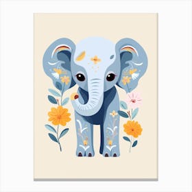 Baby Animal Illustration  Elephant 4 Canvas Print