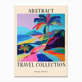 Abstract Travel Collection Poster Antigua Barbuda 3 Canvas Print