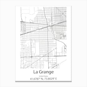 La Grange Park,United States Minimalist Map Toile