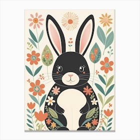 Floral Cute Baby Bunny Nursery (24) Canvas Print