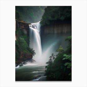 Nohsngithiang Falls, India Realistic Photograph (2) Canvas Print