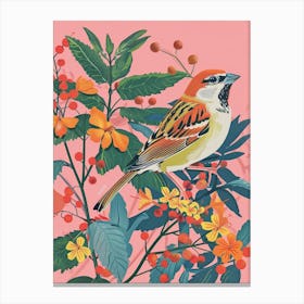 Spring Birds Sparrow 1 Canvas Print