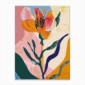 Colourful Flower Illustration Portulaca 3 Canvas Print