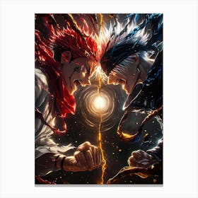 Anime Characters Fighting Canvas Print