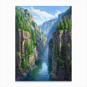 Cliffs Of Yellowstone Canvas Print