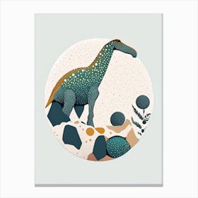 Brontosaurus Terrazzo Style Dinosaur Canvas Print