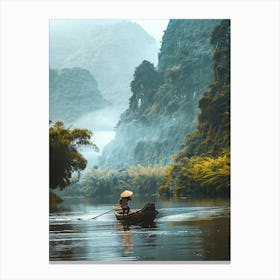 Boat On A River 3 Canvas Print