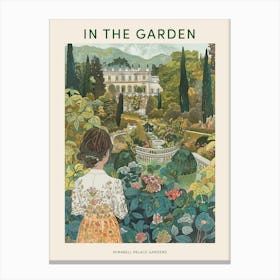 In The Garden Poster Mirabell Palace Gardens Austria 3 Canvas Print