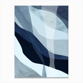 Abstract Blue And White Canvas Print