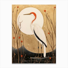 Bird Illustration Stork 2 Canvas Print