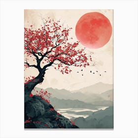 Asian Tree, Minimalism Canvas Print