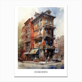 Hoboken Watercolor 2travel Poster Canvas Print