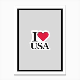 I Love Usa Canvas Print