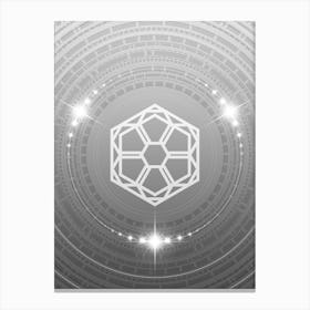 Geometric Glyph in White and Silver with Sparkle Array n.0121 Canvas Print
