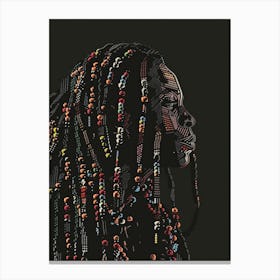 Portrait Of A Woman With Dreadlocks Canvas Print