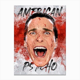 American Psycho Scream with title Canvas Print
