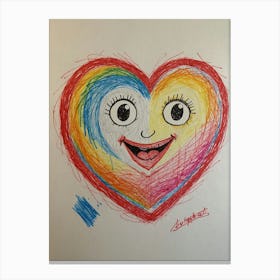 Rainbow Heart 15 Canvas Print