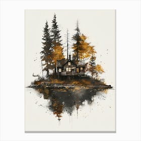 Cabin In The Woods Canvas Print