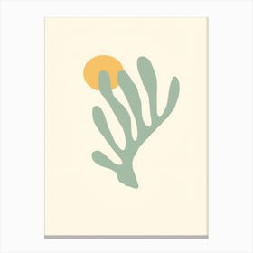 Coral Leaf Canvas Print