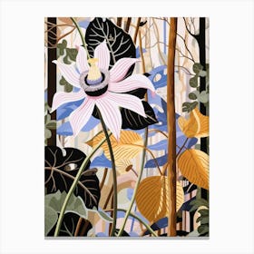 Flower Illustration Passionflower 4 Canvas Print