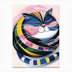 Cat In A Circle 2 Canvas Print