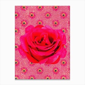 Glitter Sparkle Rose Pattern Canvas Print