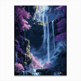 Great cherry blossom waterfall Canvas Print