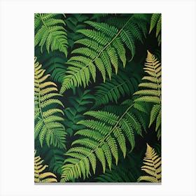 Pattern Poster Japanese Tassel Fern 1 Canvas Print