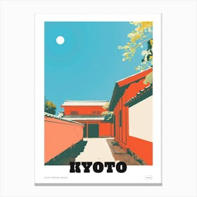 Kyoto Imperial Palace 2 Colourful Illustration Poster Canvas Print