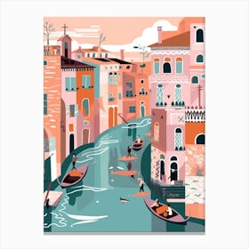 Venice 2, Italy Illustration Canvas Print